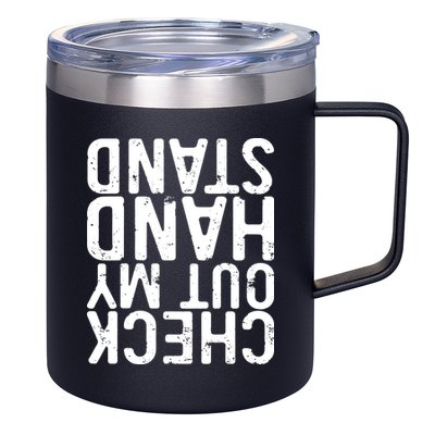 Check Out My Handstand Funny Gymnastics 12oz Stainless Steel Coffee Mug