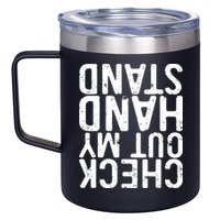 Check Out My Handstand Funny Gymnastics 12oz Stainless Steel Coffee Mug