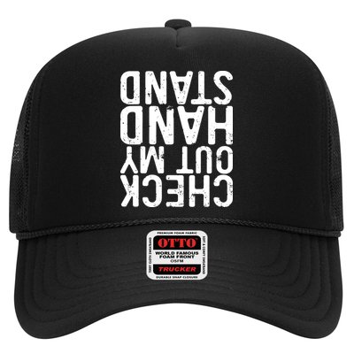 Check Out My Handstand Funny Gymnastics Trucker Hat
