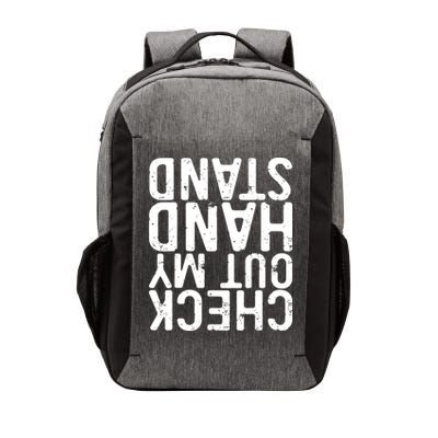 Check Out My Handstand Funny Gymnastics Vector Backpack