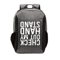 Check Out My Handstand Funny Gymnastics Vector Backpack