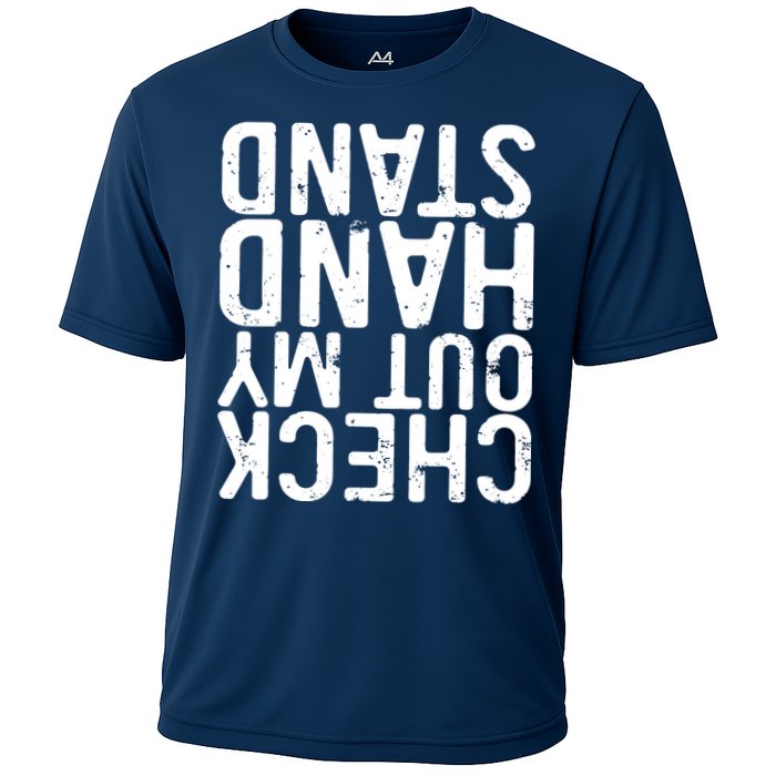 Check Out My Handstand Funny Gymnastics Cooling Performance Crew T-Shirt
