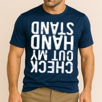 Check Out My Handstand Funny Gymnastics Cooling Performance Crew T-Shirt