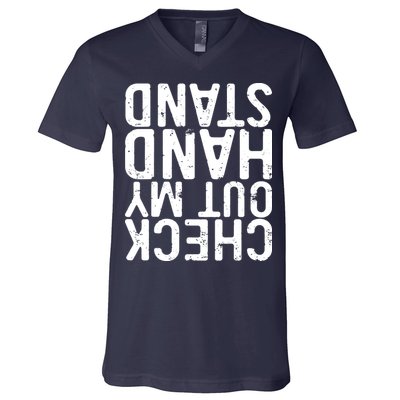 Check Out My Handstand Funny Gymnastics V-Neck T-Shirt