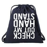 Check Out My Handstand Funny Gymnastics Drawstring Bag