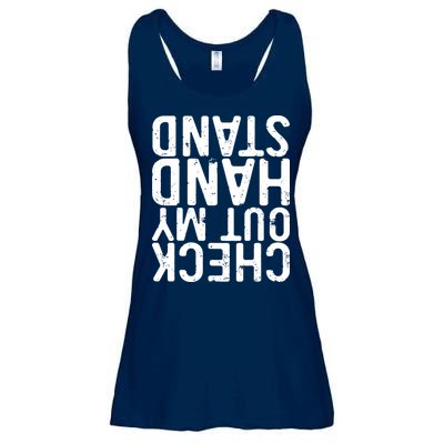 Check Out My Handstand Funny Gymnastics Ladies Essential Flowy Tank