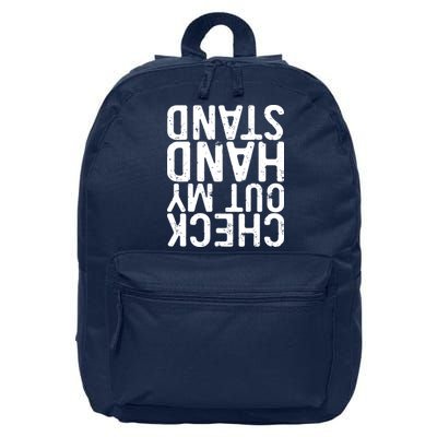 Check Out My Handstand Funny Gymnastics 16 in Basic Backpack