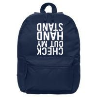 Check Out My Handstand Funny Gymnastics 16 in Basic Backpack