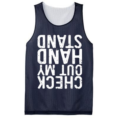 Check Out My Handstand Funny Gymnastics Mesh Reversible Basketball Jersey Tank