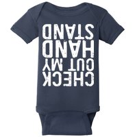 Check Out My Handstand Funny Gymnastics Baby Bodysuit