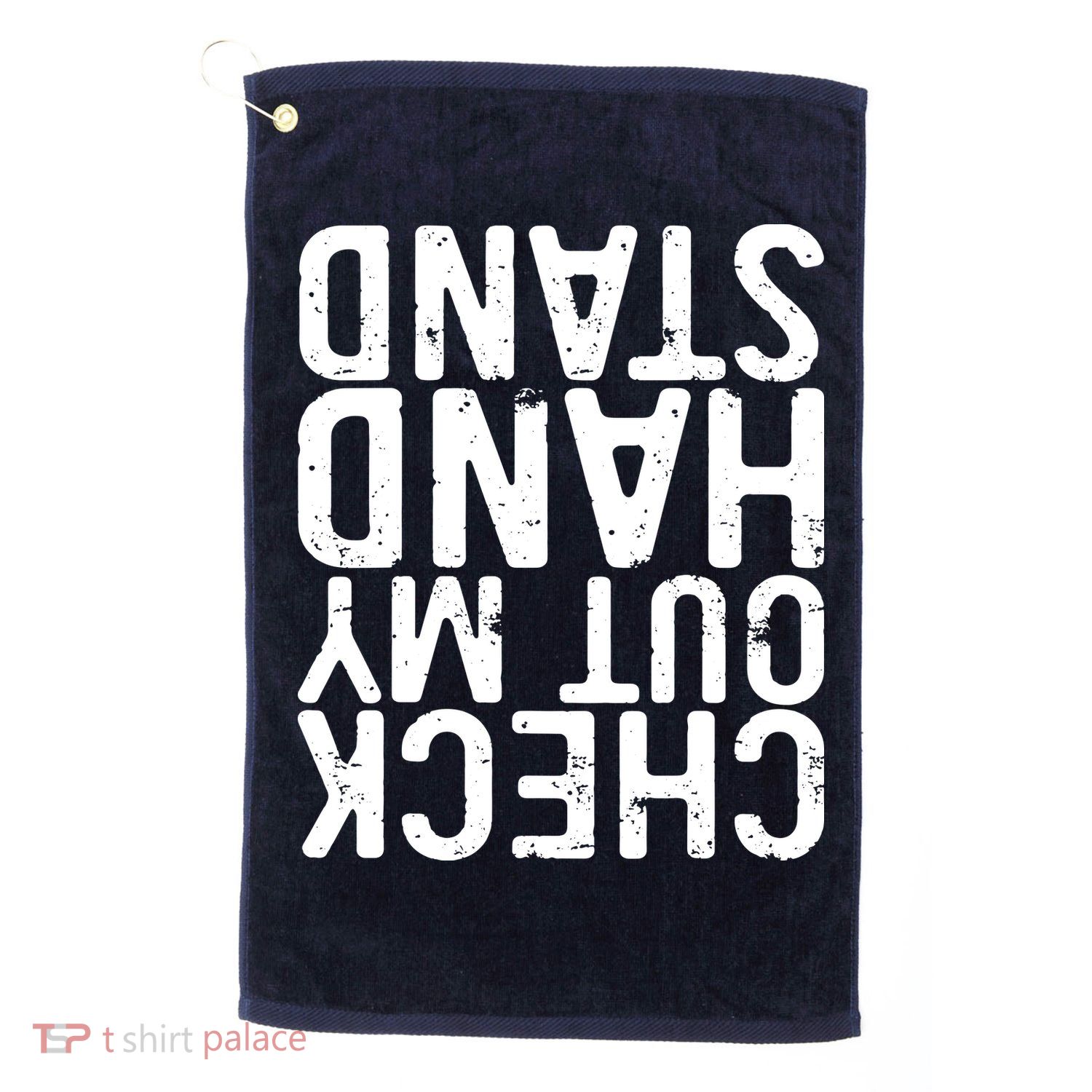 Check Out My Handstand Funny Gymnastics Golf Towel