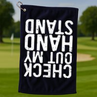 Check Out My Handstand Funny Gymnastics Golf Towel