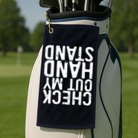 Check Out My Handstand Funny Gymnastics Golf Towel