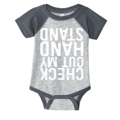 Check Out My Handstand Funny Gymnastics Infant Baby Jersey Bodysuit