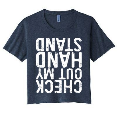 Check Out My Handstand Funny Gymnastics Crop Top
