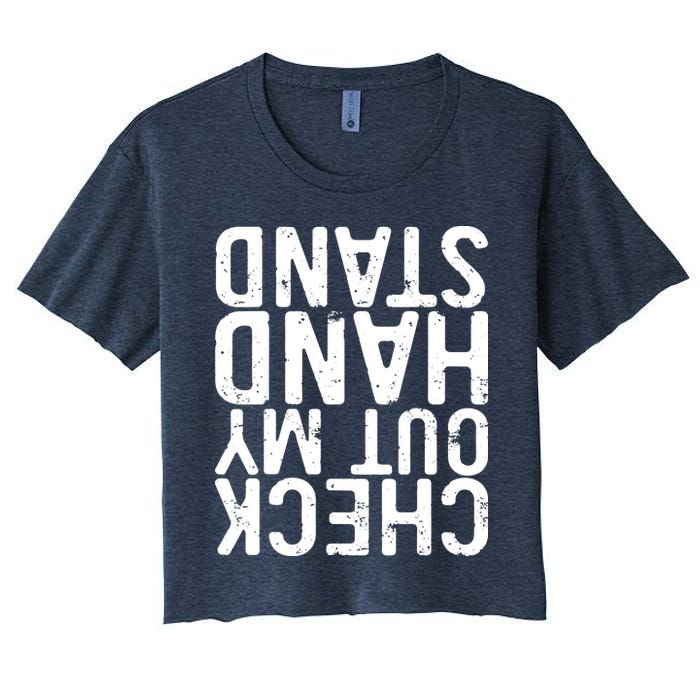 Check Out My Handstand Funny Gymnastics Crop Top