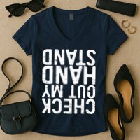 Check Out My Handstand Funny Gymnastics Women's V-Neck T-Shirt