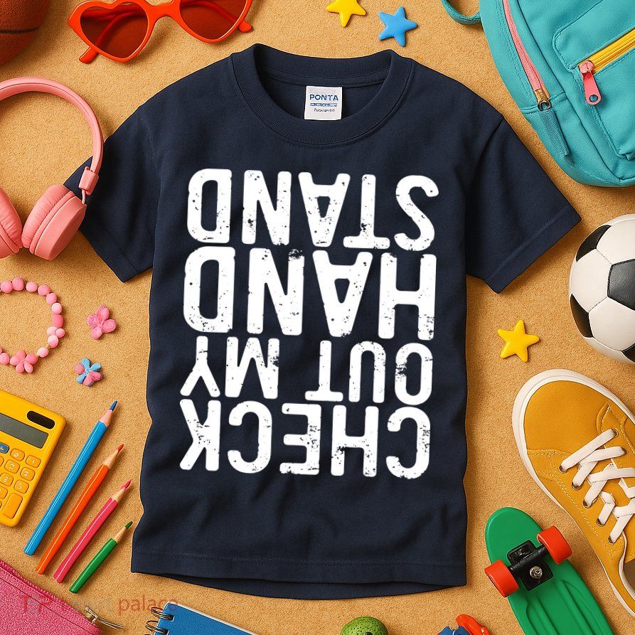 Check Out My Handstand Funny Gymnastics Kids T-Shirt