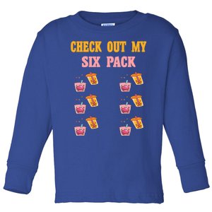 Check Out My Six 6 Pack Bubble Tea Weightlift 'S 'S Great Gift Toddler Long Sleeve Shirt