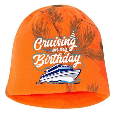 Cruising On My Birthday Cruise Trip Vacation Birthday Party Kati - Camo Knit Beanie