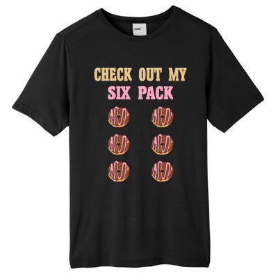 Check Out My Six 6 Pack Chocolate Donut Weightlifting Gift Tall Fusion ChromaSoft Performance T-Shirt