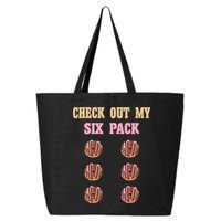 Check Out My Six 6 Pack Chocolate Donut Weightlifting Gift 25L Jumbo Tote