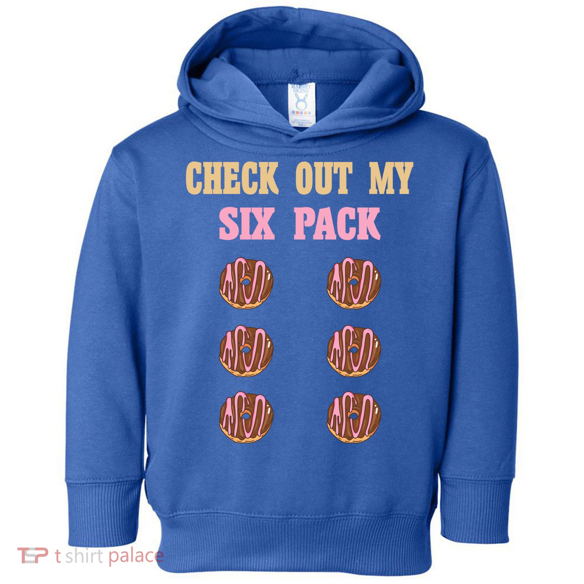 Check Out My Six 6 Pack Chocolate Donut Weightlifting Gift Toddler Hoodie