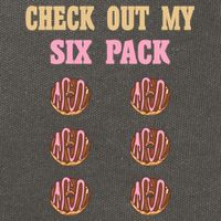 Check Out My Six 6 Pack Chocolate Donut Weightlifting Gift Cotton Canvas Backpack