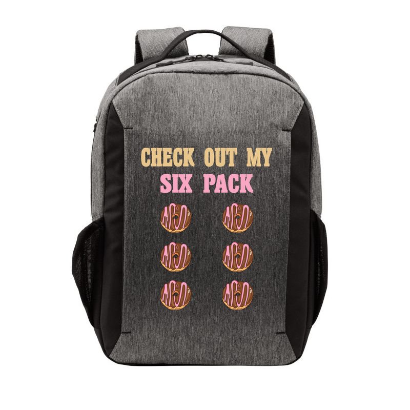 Check Out My Six 6 Pack Chocolate Donut Weightlifting Gift Vector Backpack