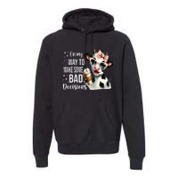 Cow On My Way To Make Some Bad Decisions Premium Hoodie