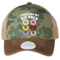 Check Out My Six Pack Funny Donut Design Legacy Tie Dye Trucker Hat