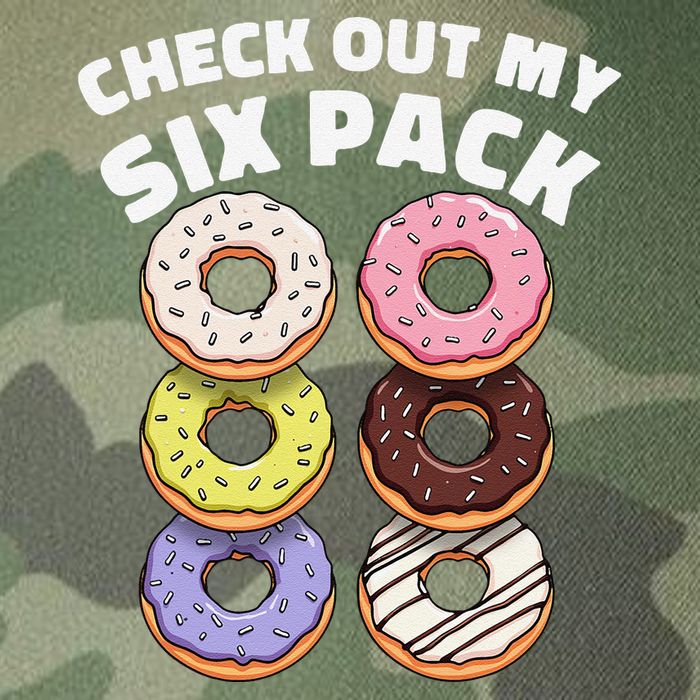 Check Out My Six Pack Funny Donut Design Legacy Tie Dye Trucker Hat