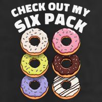 Check Out My Six Pack Funny Donut Design Garment-Dyed Fleece Hoodie