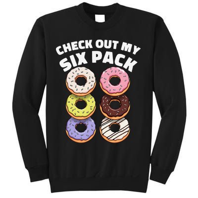 Check Out My Six Pack Funny Donut Design Sweatshirt