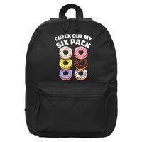 Check Out My Six Pack Funny Donut Design 16 in Basic Backpack