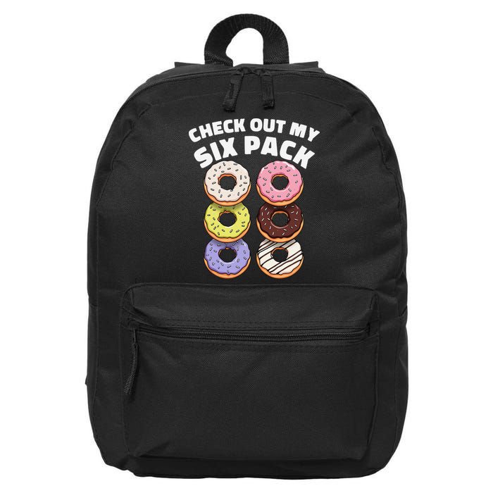 Check Out My Six Pack Funny Donut Design 16 in Basic Backpack