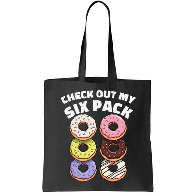 Check Out My Six Pack Funny Donut Design Bag