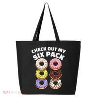 Check Out My Six Pack Funny Donut Design 25L Jumbo Tote