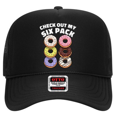 Check Out My Six Pack Funny Donut Design Trucker Hat