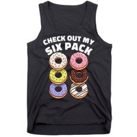Check Out My Six Pack Funny Donut Design Tank Top