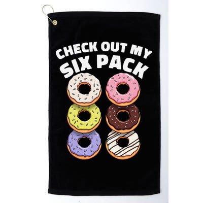 Check Out My Six Pack Funny Donut Design Golf Towel