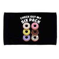 Check Out My Six Pack Funny Donut Design Microfiber Hand Towel