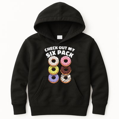 Check Out My Six Pack Funny Donut Design Kids Hoodie