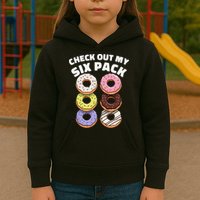 Check Out My Six Pack Funny Donut Design Kids Hoodie