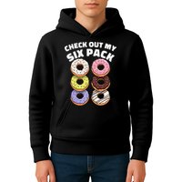 Check Out My Six Pack Funny Donut Design Kids Hoodie