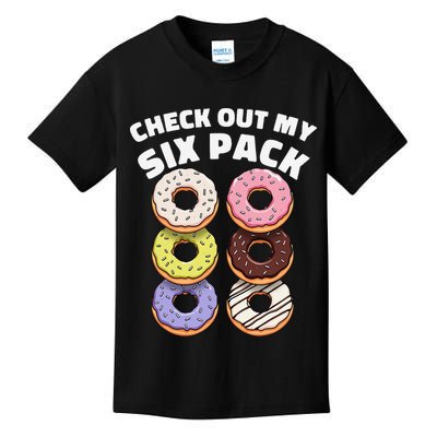 Check Out My Six Pack Funny Donut Design Kids T-Shirt