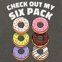 Check Out My Six Pack Funny Donut Design Cotton Canvas Backpack