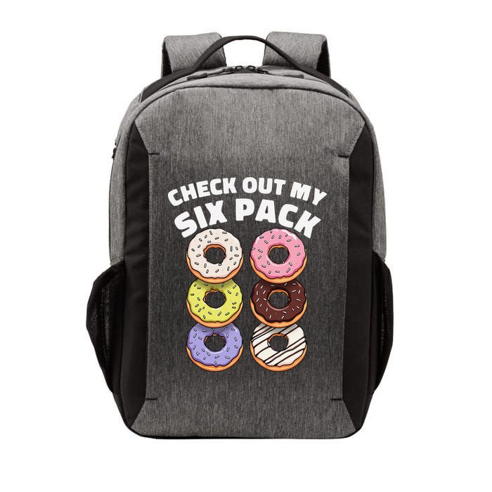 Check Out My Six Pack Funny Donut Design Vector Backpack
