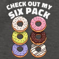 Check Out My Six Pack Funny Donut Design Vector Backpack