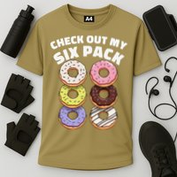 Check Out My Six Pack Funny Donut Design Performance Shirt